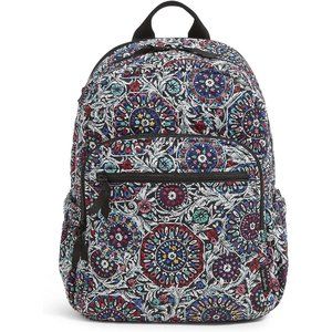 One Size Women Cotton Campus Stained Glass Medallion Recycled Backpack